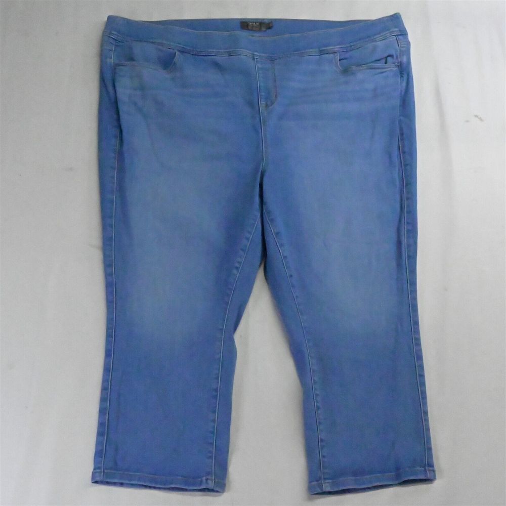 Torrid 4 / 26 28 4X Pull On Crop Lean Jean Skinny Light Stretch Womens Jeans‎
